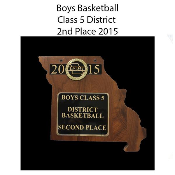 2015 Boys Basketball District 5 second place  